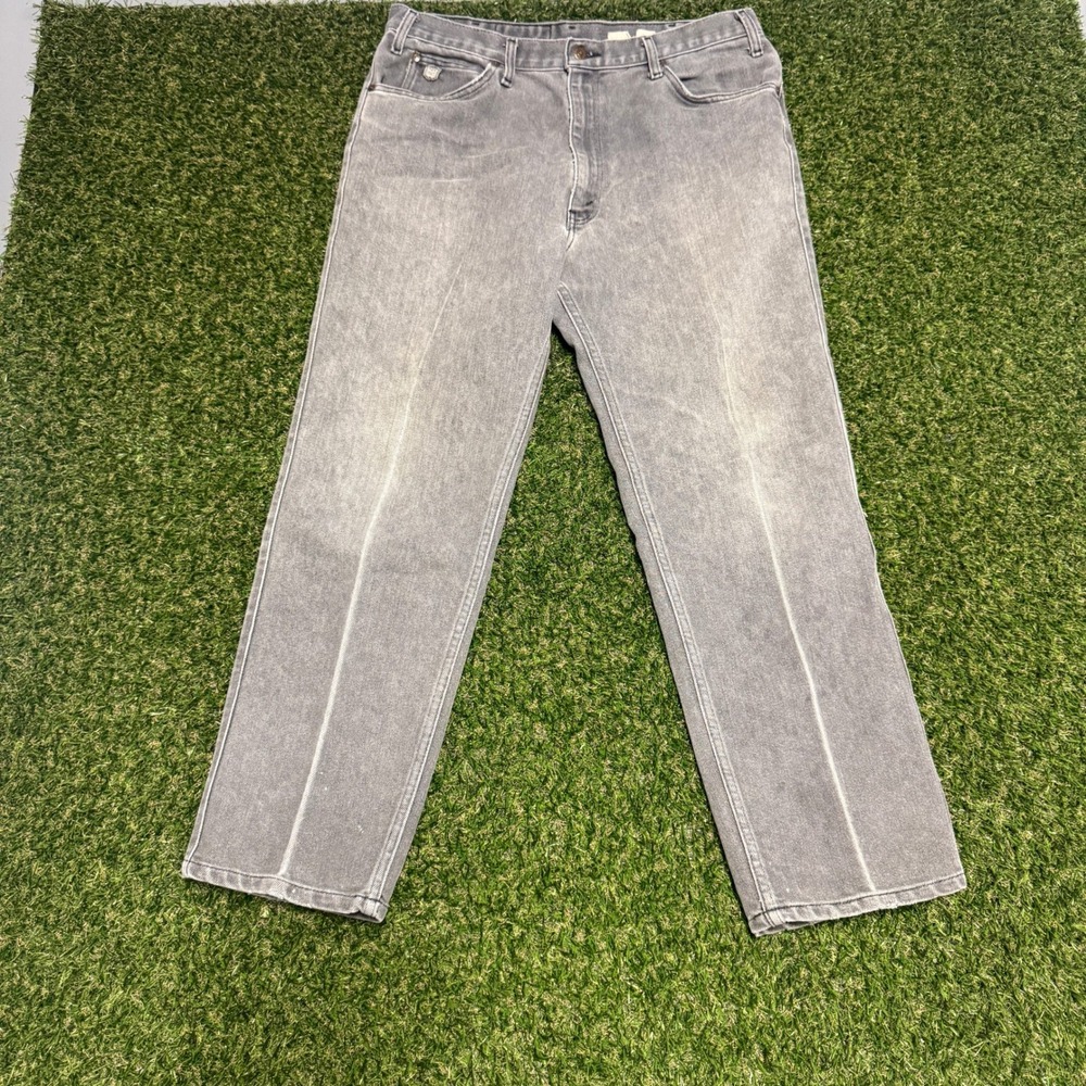 Vintage Levis 505 Mens Straight Leg Jeans Gray Faded Denim 36x30 Made in Mexico